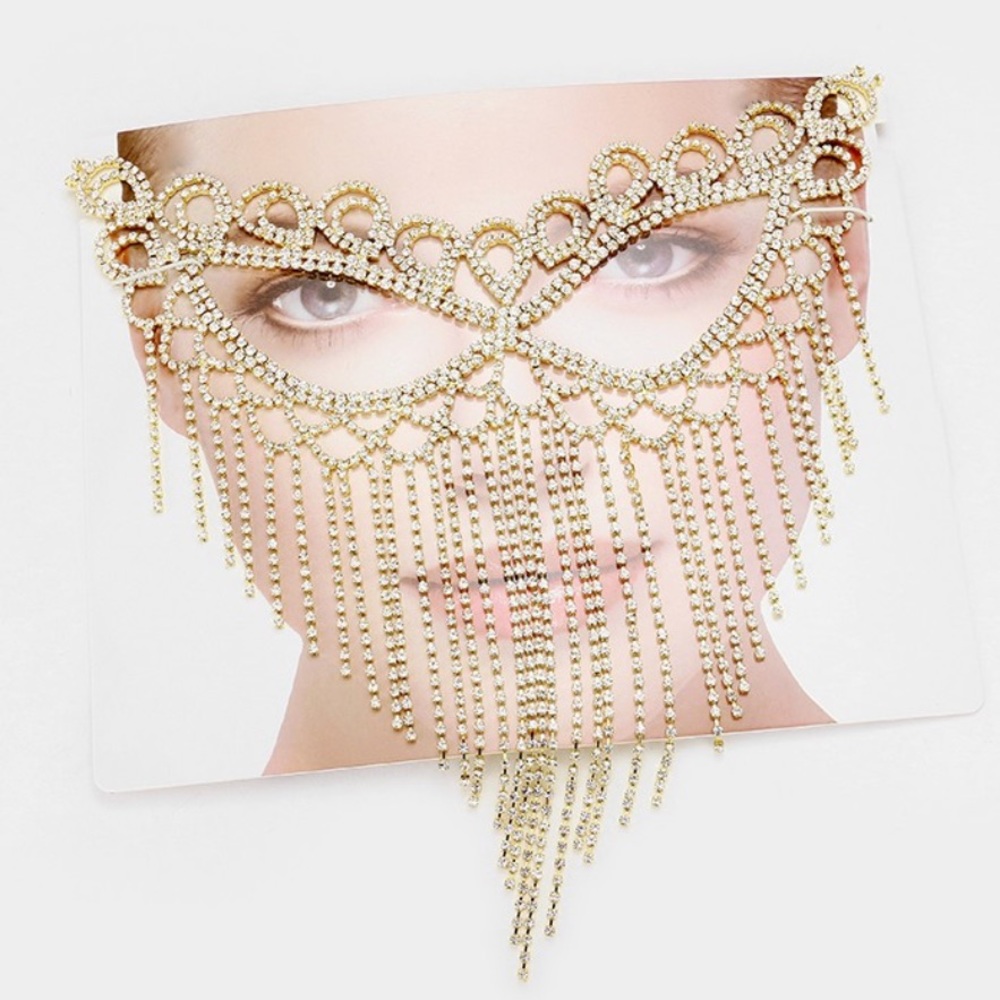 Crystal Studded Cateye Mask