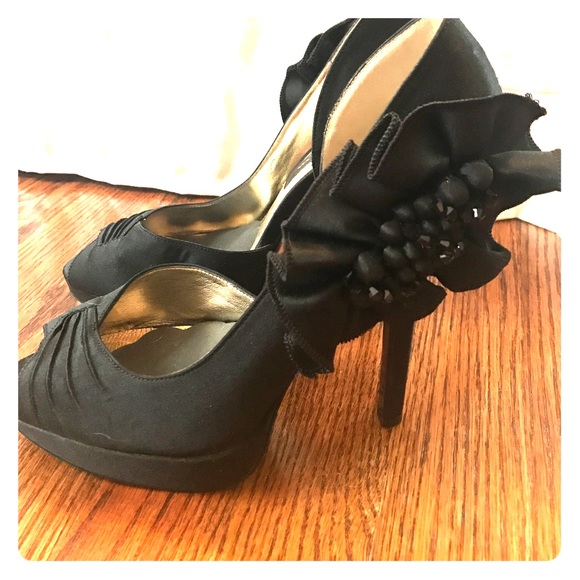 SOLD - Black Nina Heels - Picture 1 of 4