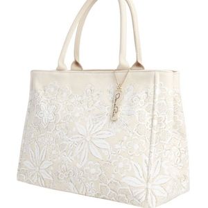Oscar de la Renta Canvas Floral Purse