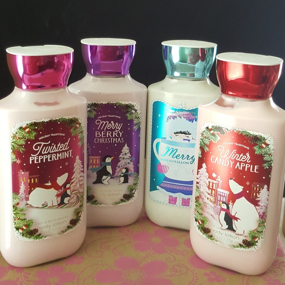 Bath & Body Works Holiday Body Lotion Bundle x4