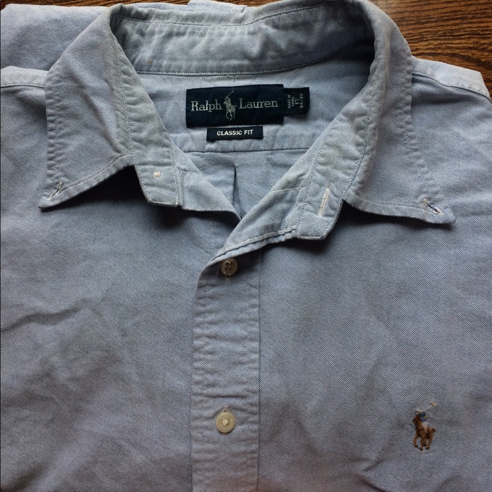 Ralph Lauren Blue Long Sleeve Dress Shirt
