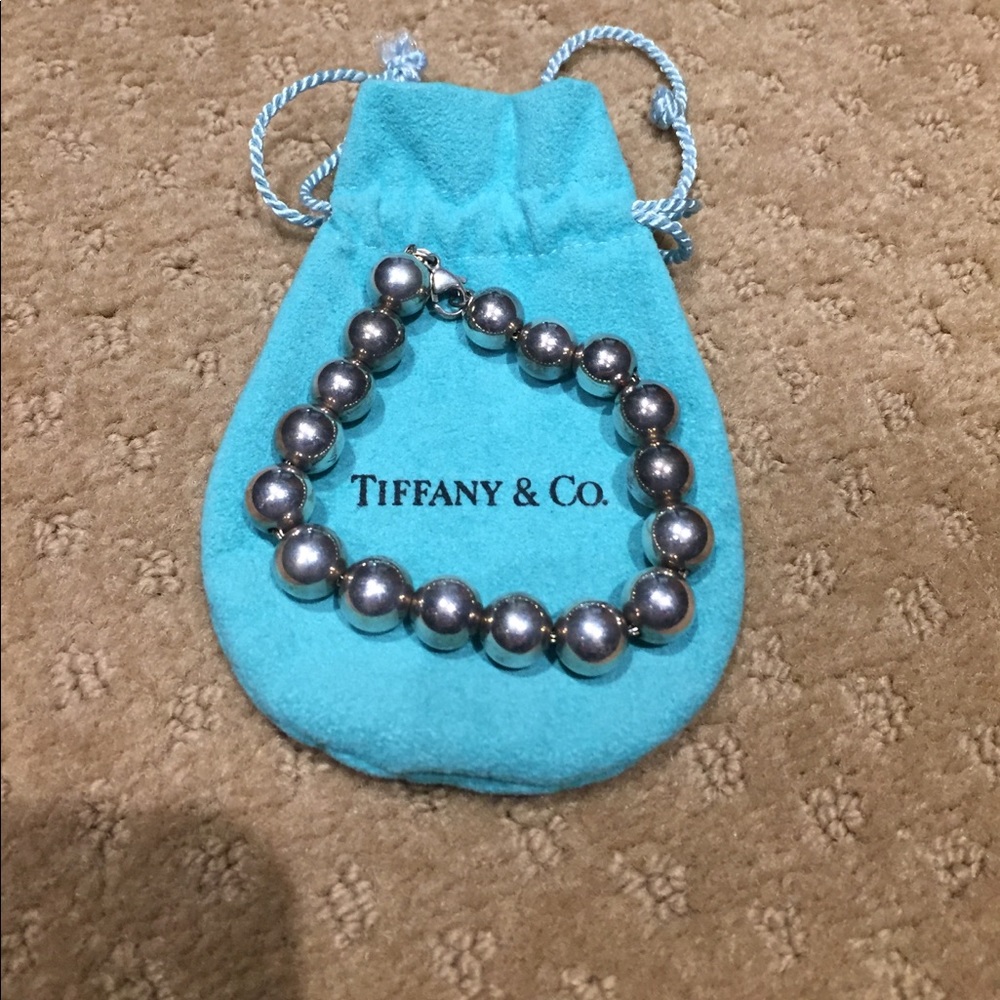 Tiffany @ Co  925 Silver Beaded Bracelet