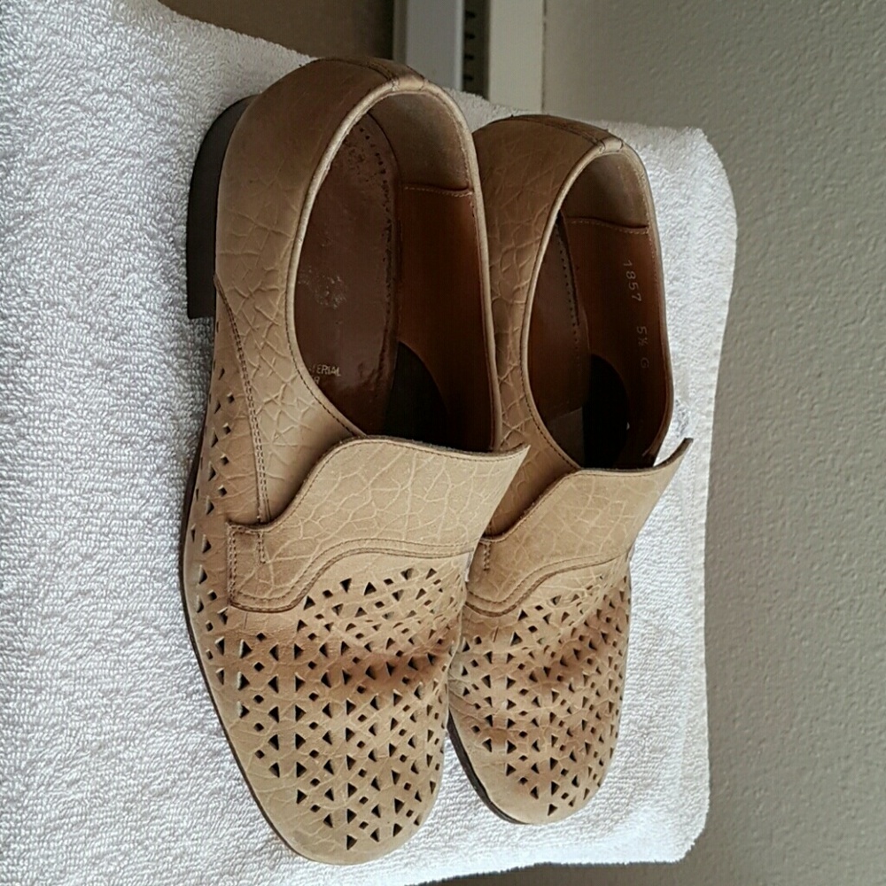 A pair of suede Italian men shoes