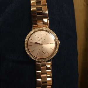 michael kors rose gold watch