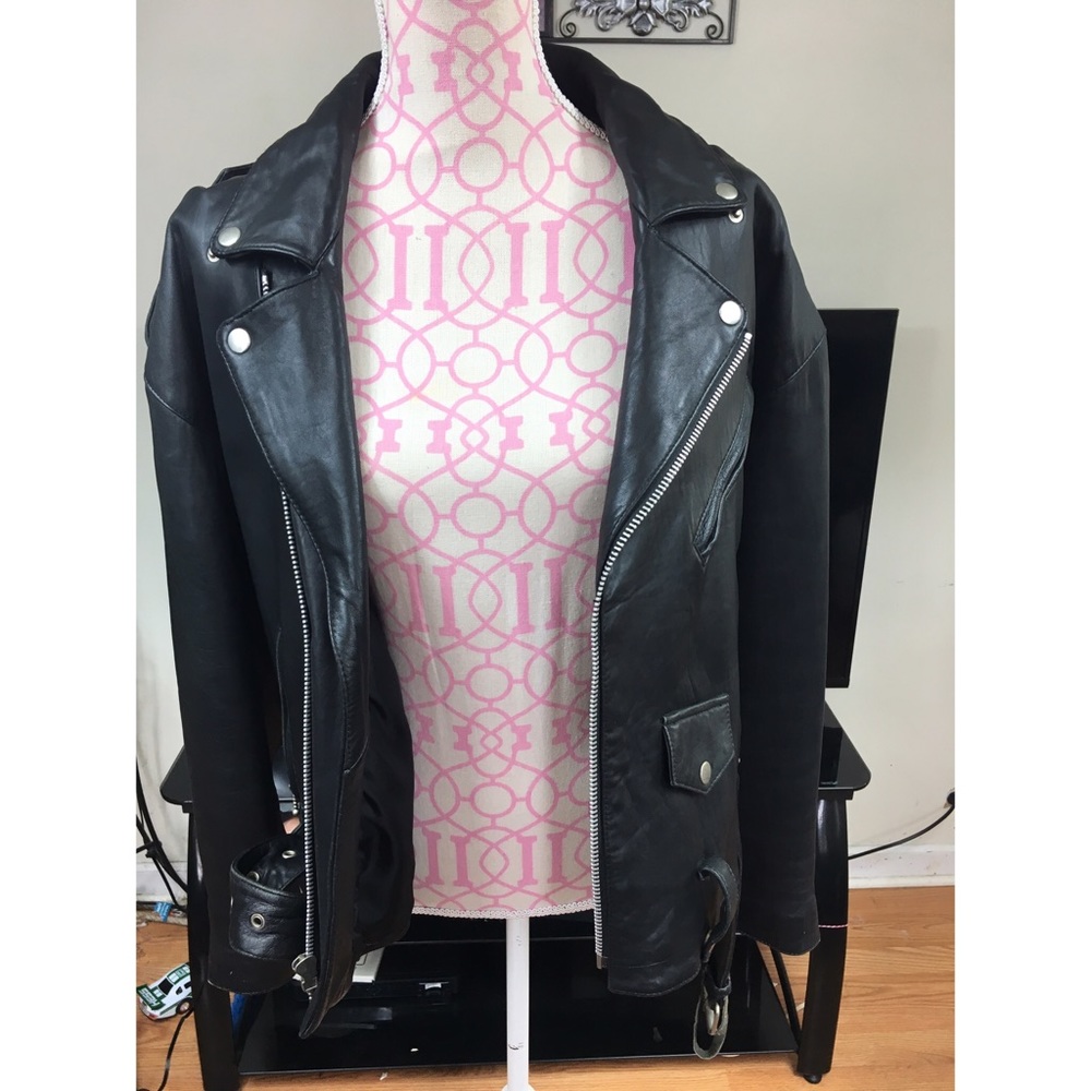Vintage Motorcycle Leather Jacket Size Large - Picture 3 of 8