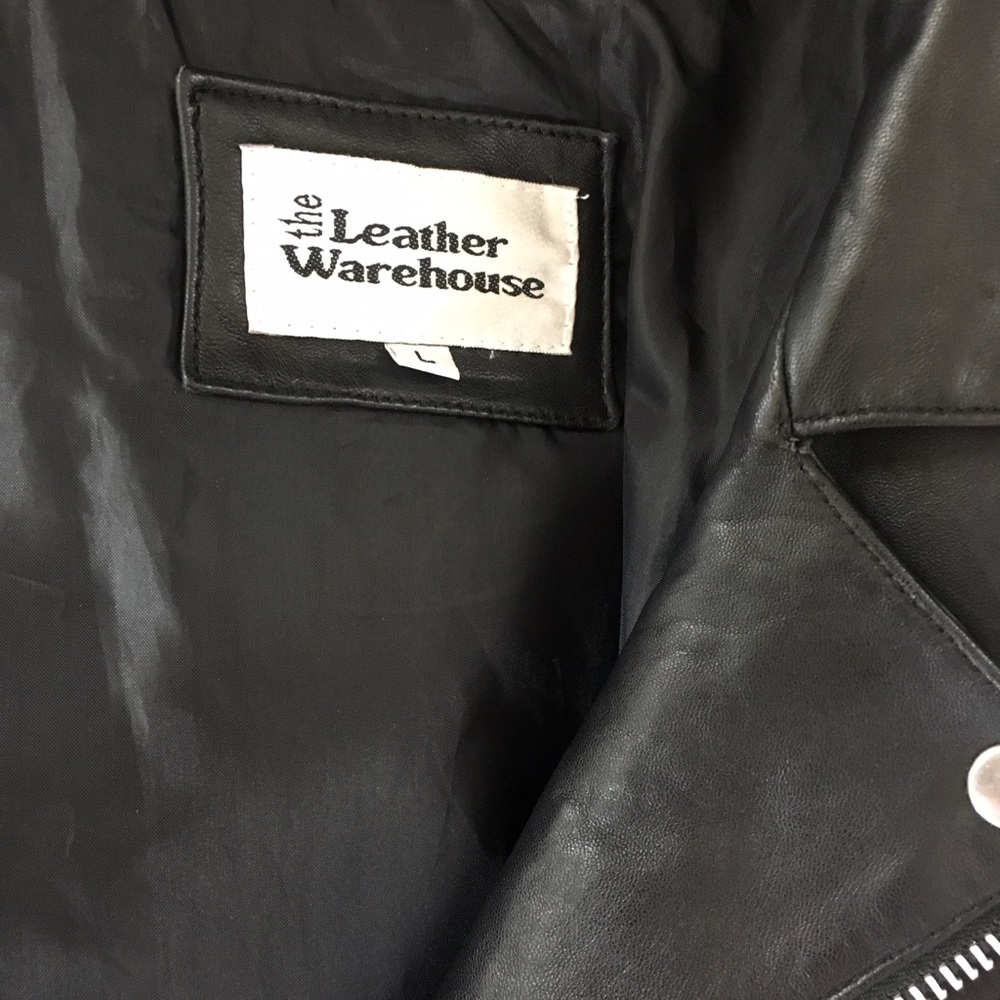 Vintage Motorcycle Leather Jacket Size Large - Picture 7 of 8