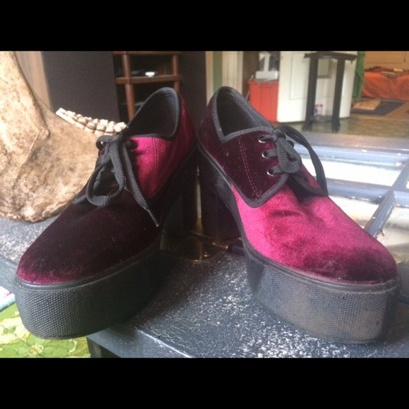 Asos velvet platform penny loafer - Picture 2 of 4