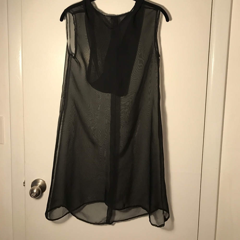 Black see threw dress