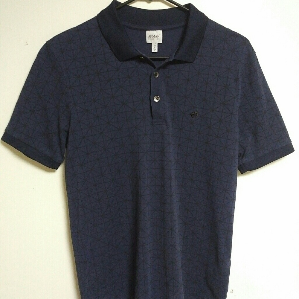 100% Authentic Armani Collezioni Blue Polo