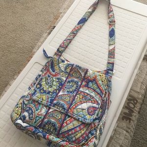 Vera Bradley marina paisley double zip mail bag