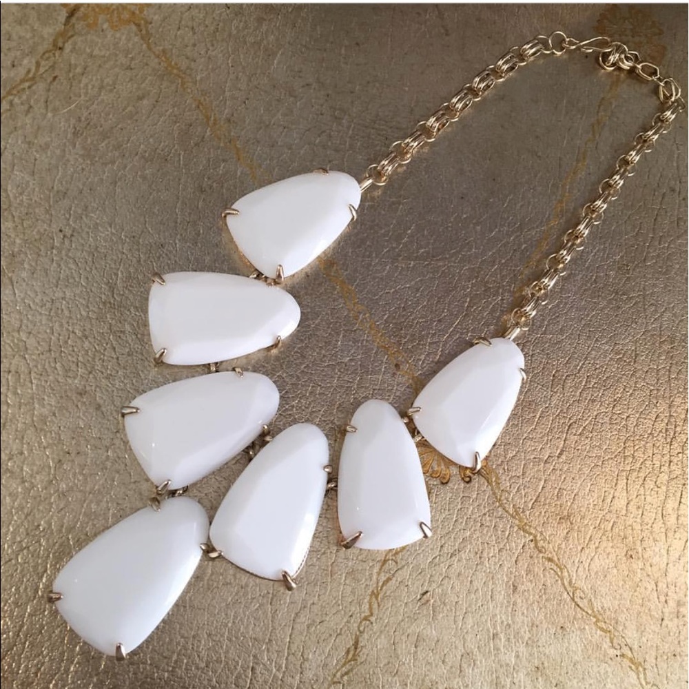 Kendra Scott White Harlow Statement necklace