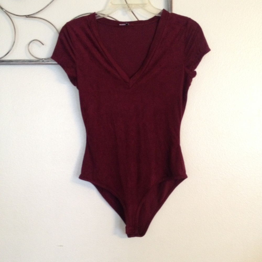 Suede body suit