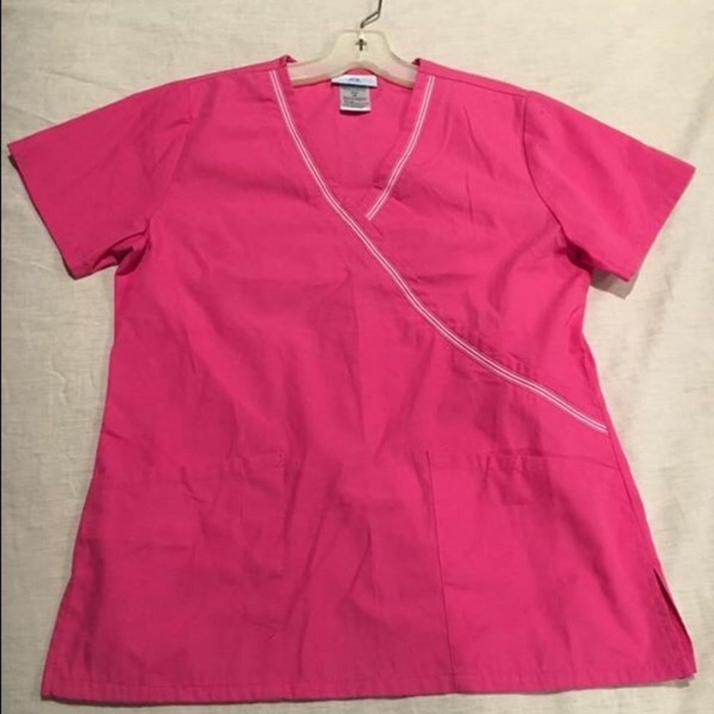 Pink scrubs top