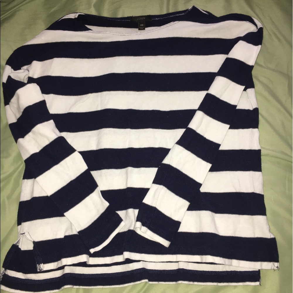 J Crew long sleeved striped tee