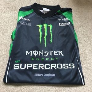 💰DROPMonster Energy Motorcross Jersey Youth Large