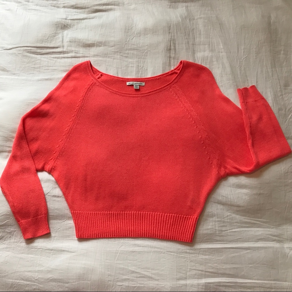 Cropped knit 3/4 Slv dolman sweater - sz XS