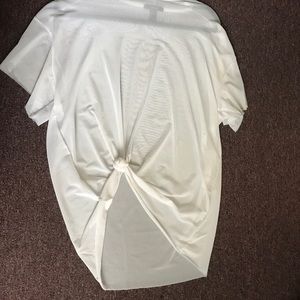 Mesh white oversized tee