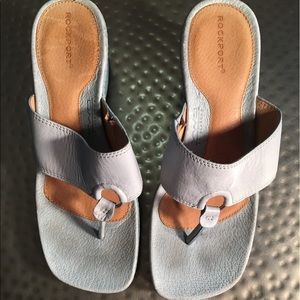 RockPort Womens Light Blue Thong Toe Wedges RockPort Womens Light Blue Thong Toe Wedges