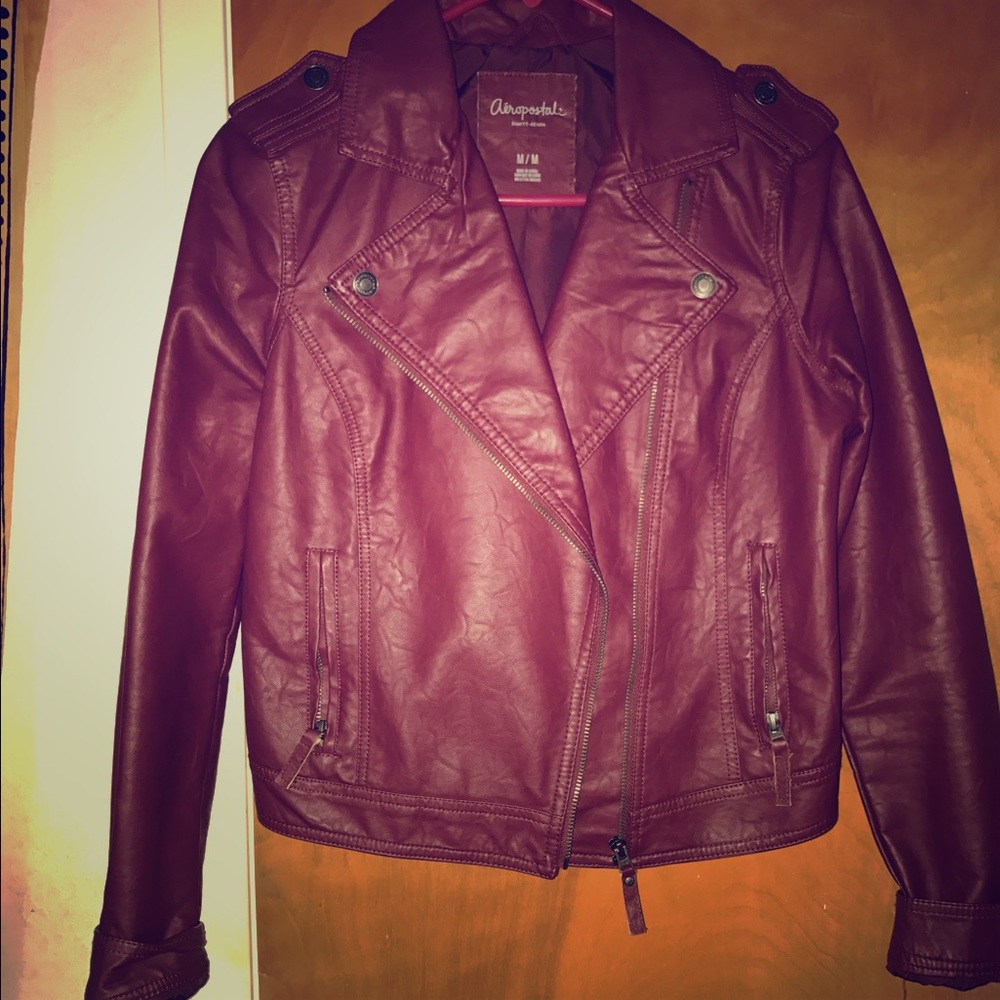 Aeropostale "leather" pleather jacket