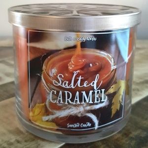 Bath & Body Works SALTED CARAMEL 3 Wick