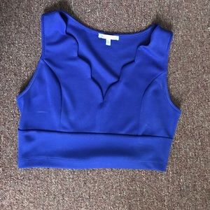 Royal blue crop top