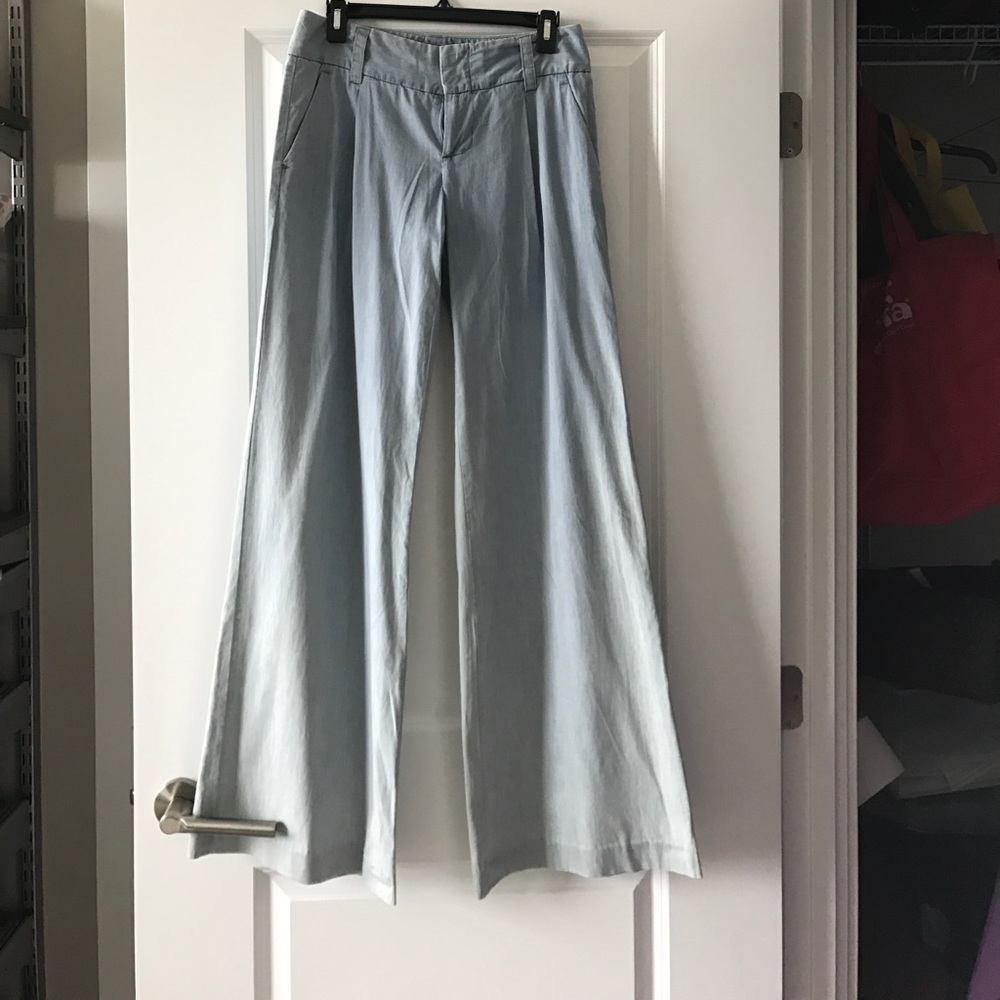 Light blue Alice and Olivia flare pants
