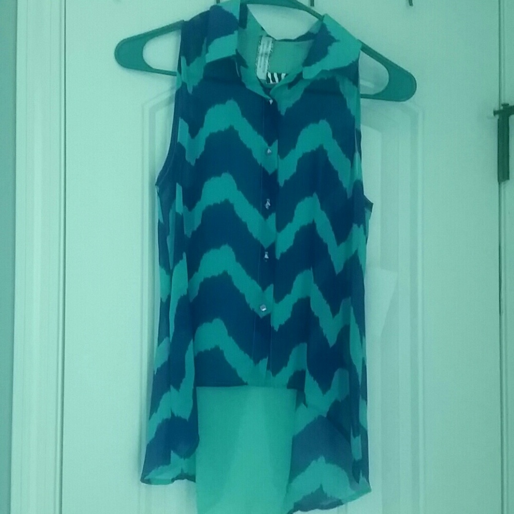 Turquoise and royal blue tank