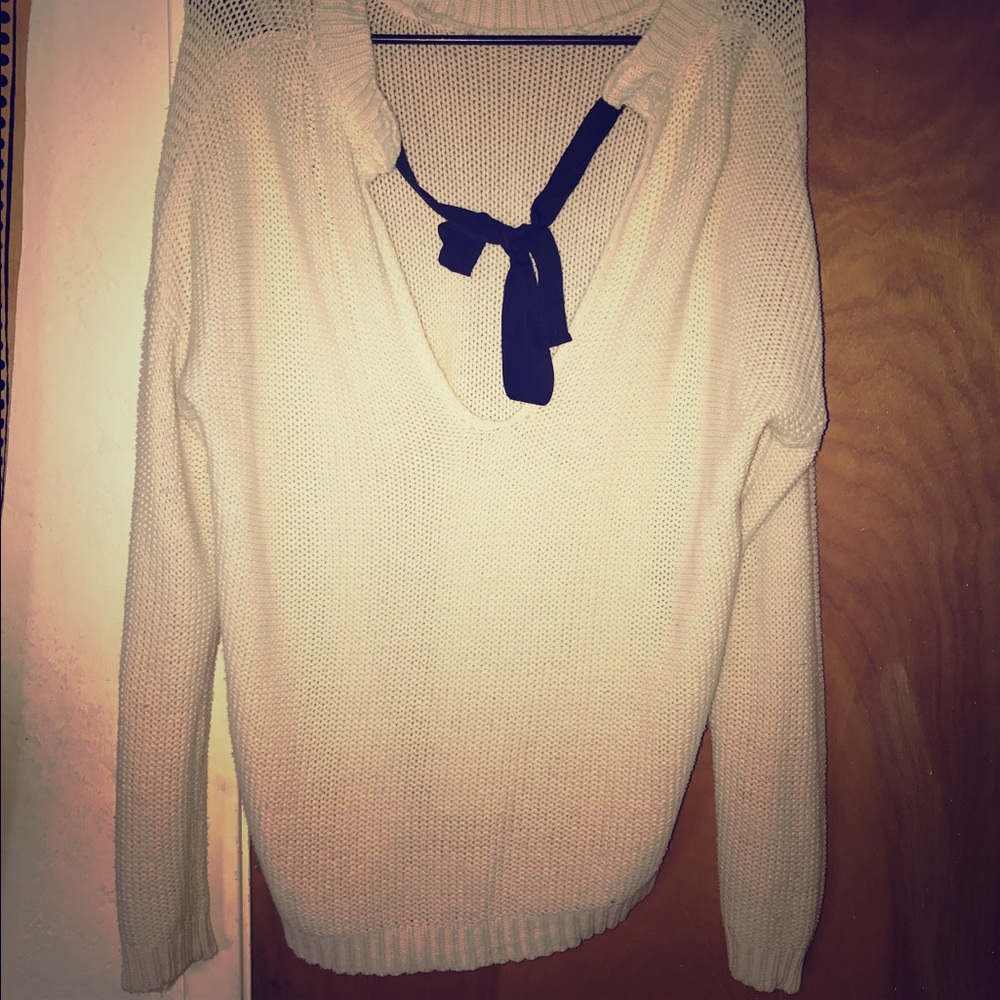 Forever 21 sweater with low back and tie