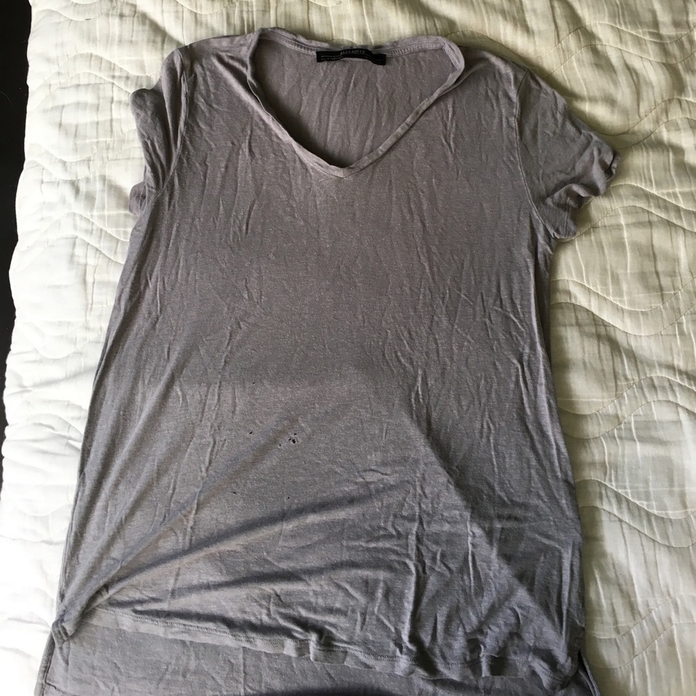 Plain grey v neck