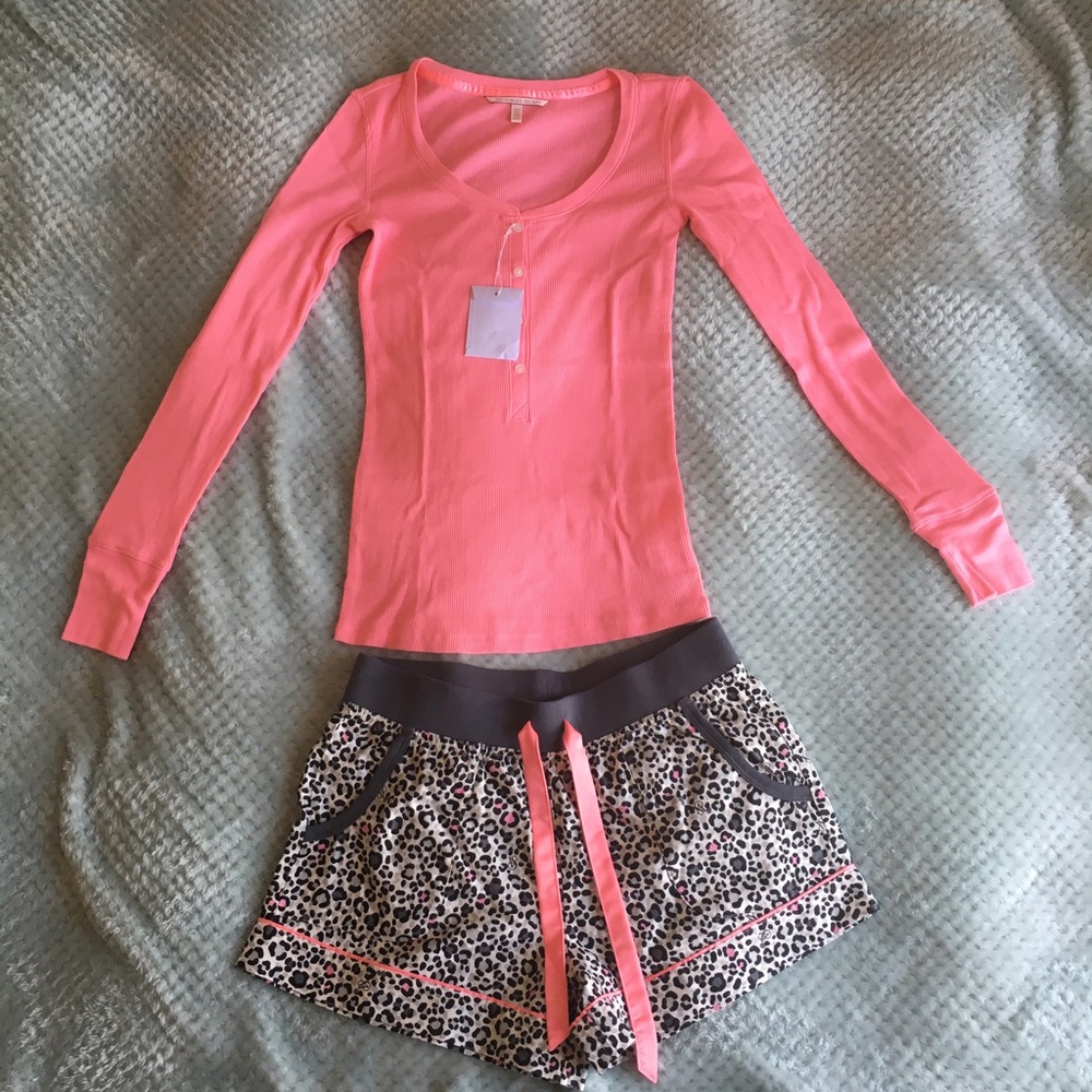 NWOT Victoria's Secret Leopard Print Pajama Set