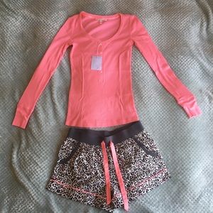 NWOT Victoria's Secret Leopard Print Pajama Set