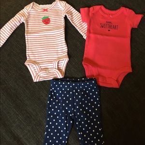 NWOT strawberry preemie bundle