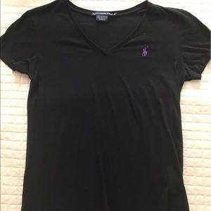 Black Ralph Lauren polo shirt v-neck