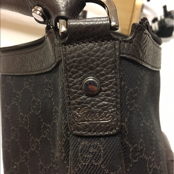 GUCCI Nylon with leather Trim Hobo Bag - Picture 3 of 8