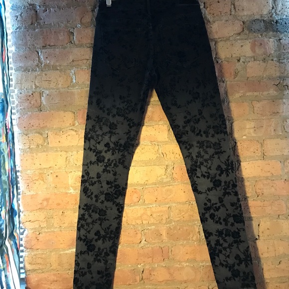 &Denim by H&M Black Ombré Skinny Leg, with Velvet - Picture 3 of 5
