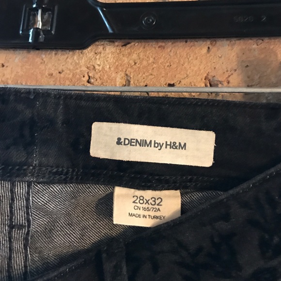 &Denim by H&M Black Ombré Skinny Leg, with Velvet - Picture 5 of 5