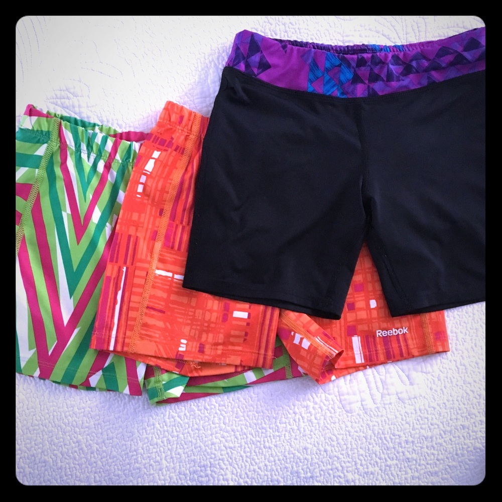 Sold as a bundle- 3 gymnastics Reebok shorts.
