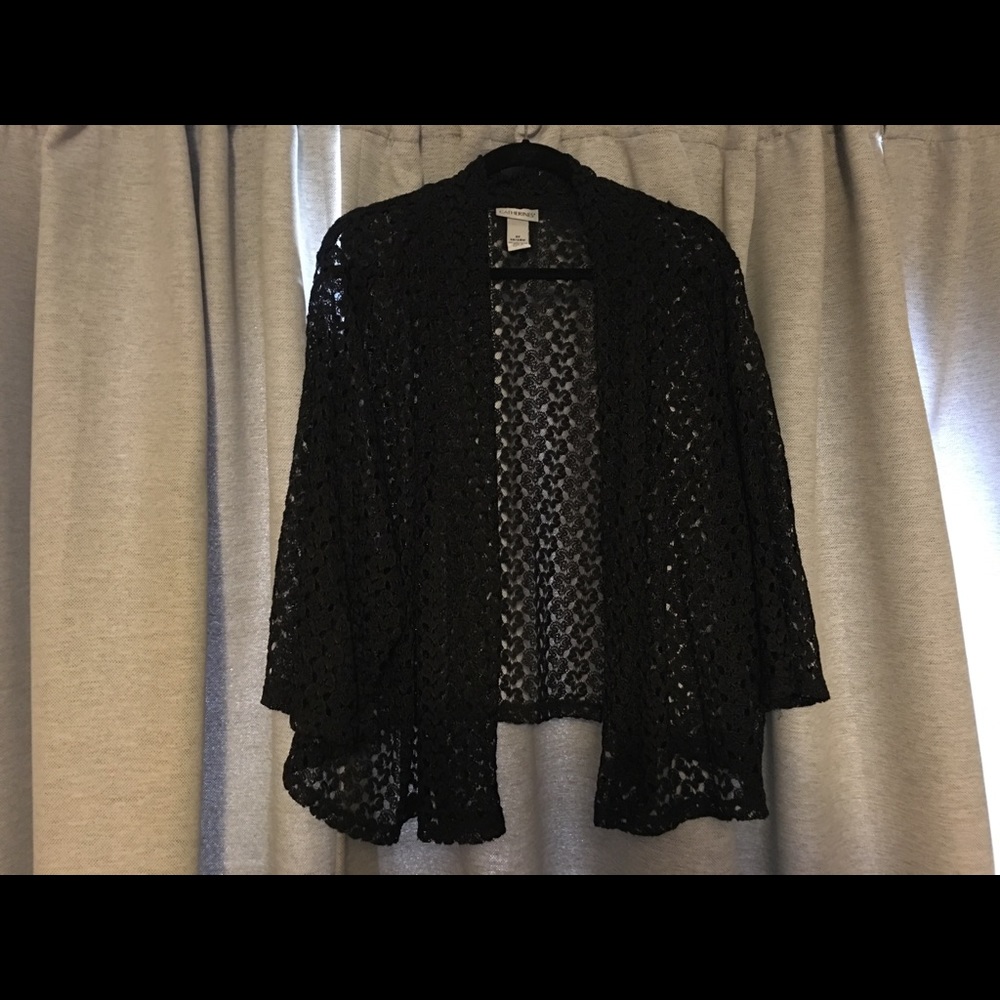 EUC Black Lace Catherine's Cardigan