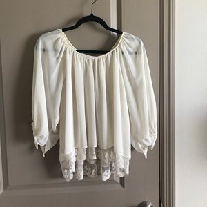Cream flowy top
