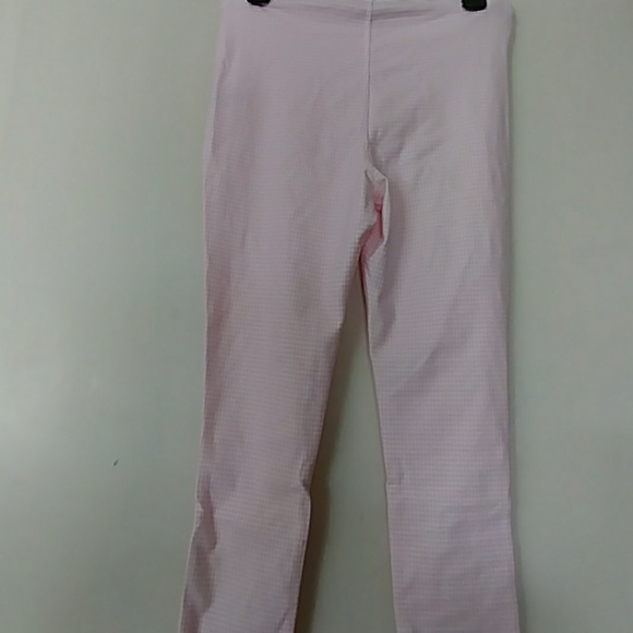 NWOT WOMEN'S PINK GINGHAM LEGGINGS SIZE 10 - Picture 7 of 8