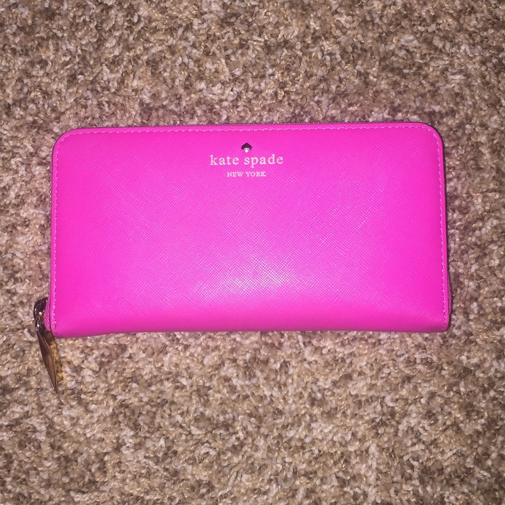 Kate Spade Zip Around Wallet 💕Hot Pink💕