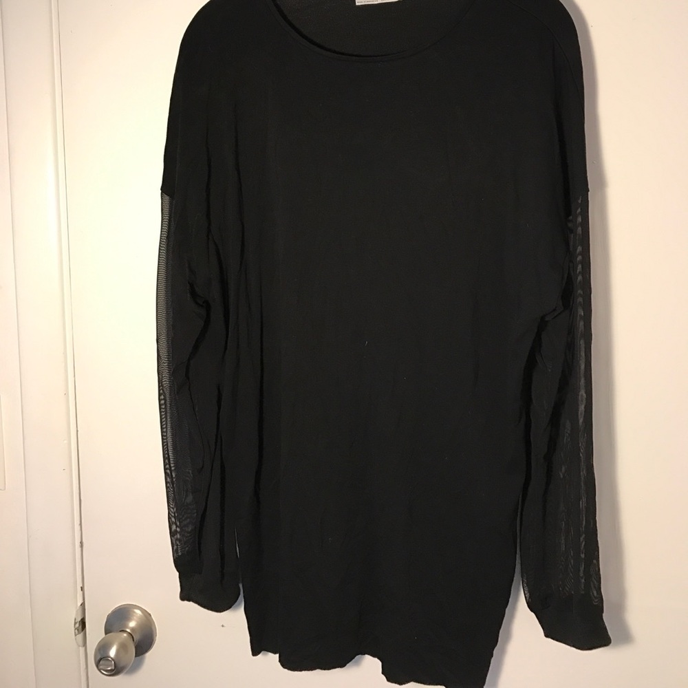 Black mesh shirt