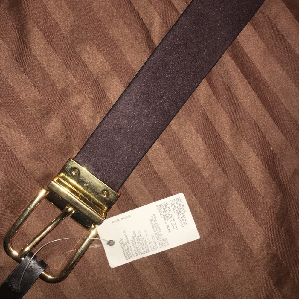 NWT Genuine Brown Suede/Gold Belt American Apperal