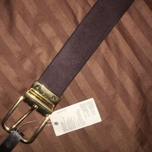 NWT Genuine Brown Suede/Gold Belt American Apperal