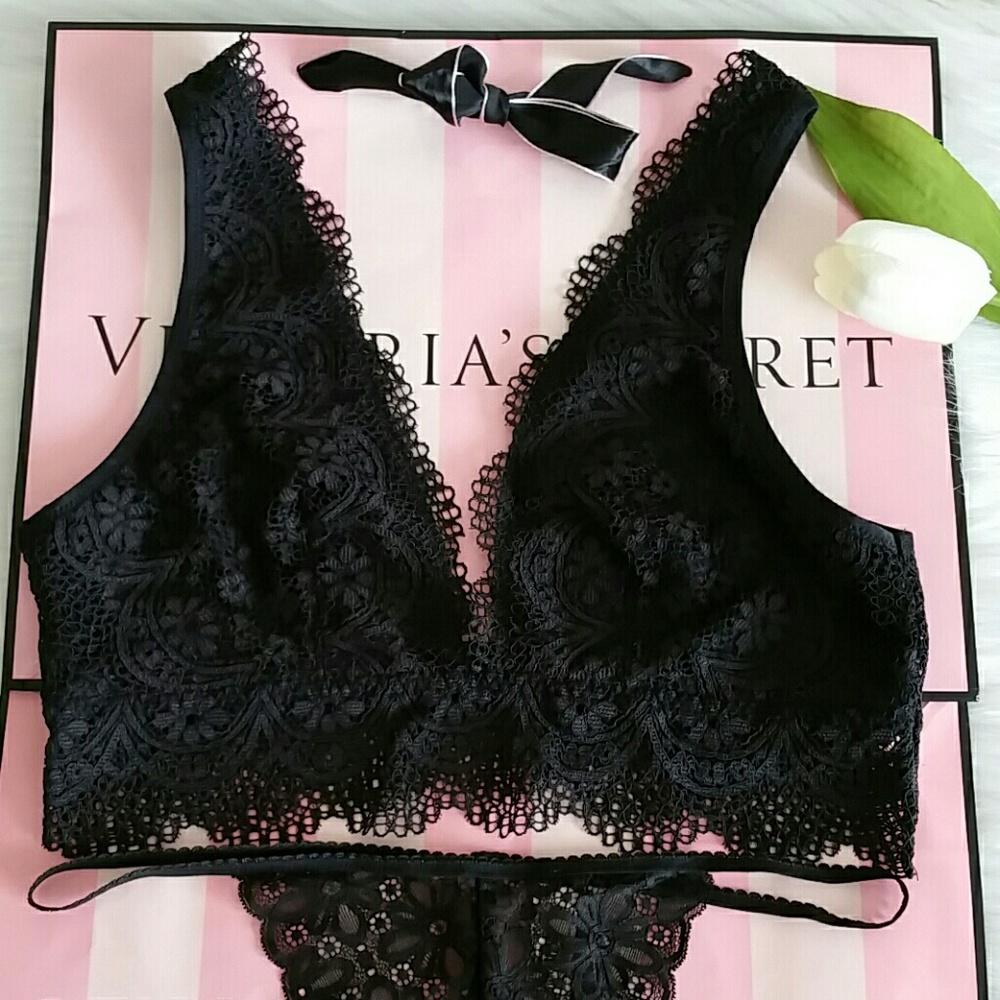 VICTORIA'S SECRET BRALETTE L & V-STRING L - Picture 2 of 6