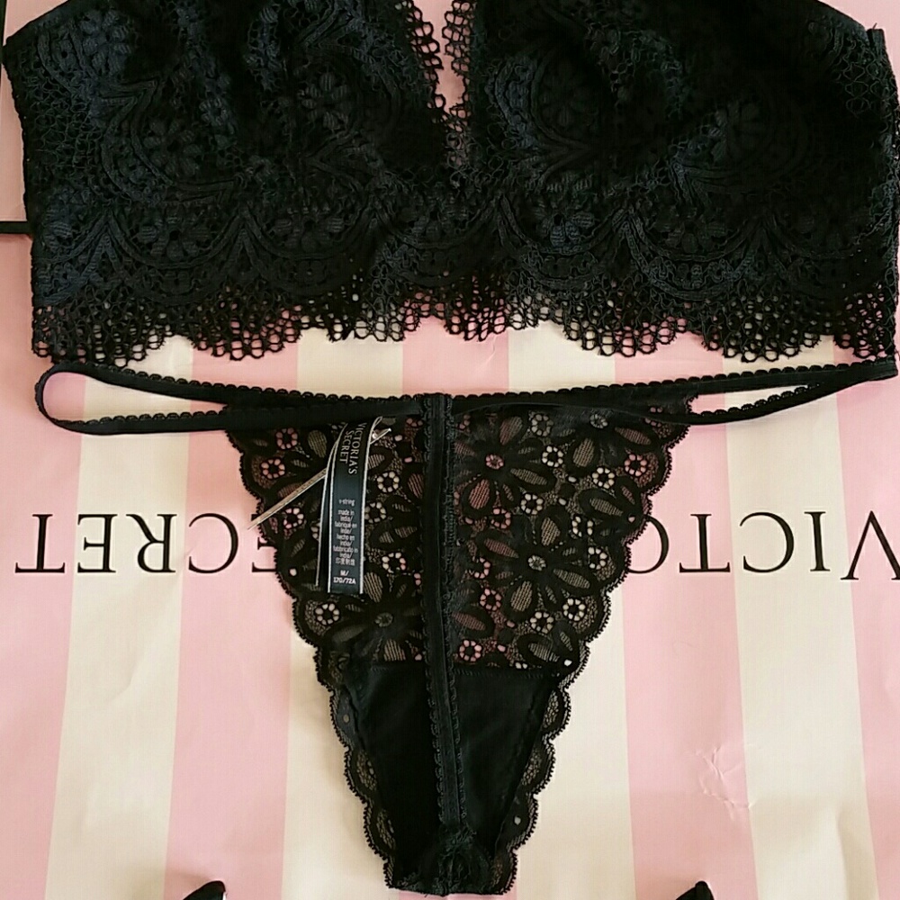 VICTORIA'S SECRET BRALETTE L & V-STRING L - Picture 4 of 6