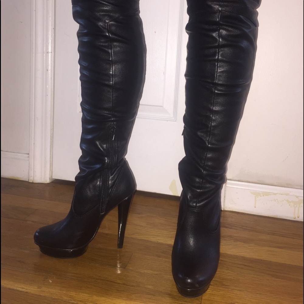 Thigh High Leather Boots