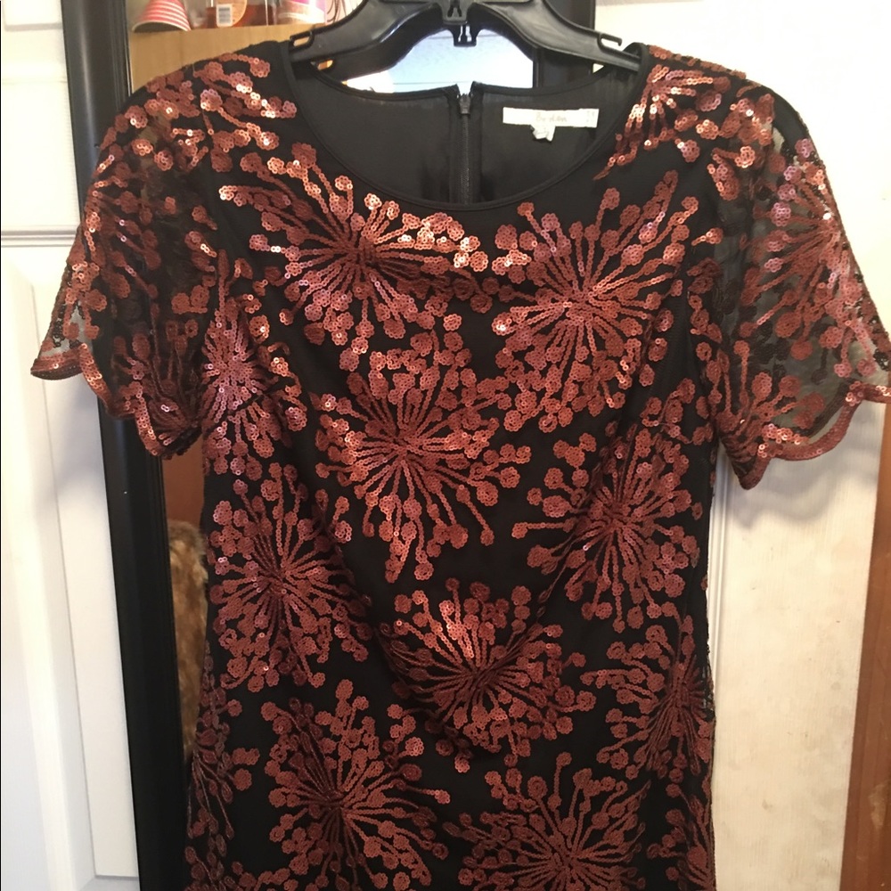 BEAUTIFUL SZ8 black and gold BODEN cocktail dress