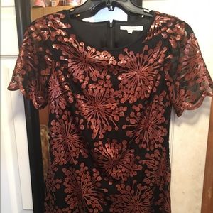 BEAUTIFUL SZ8 black and gold BODEN cocktail dress