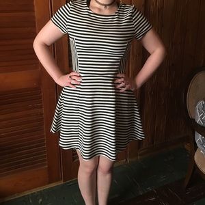 Black and White Striped Dress